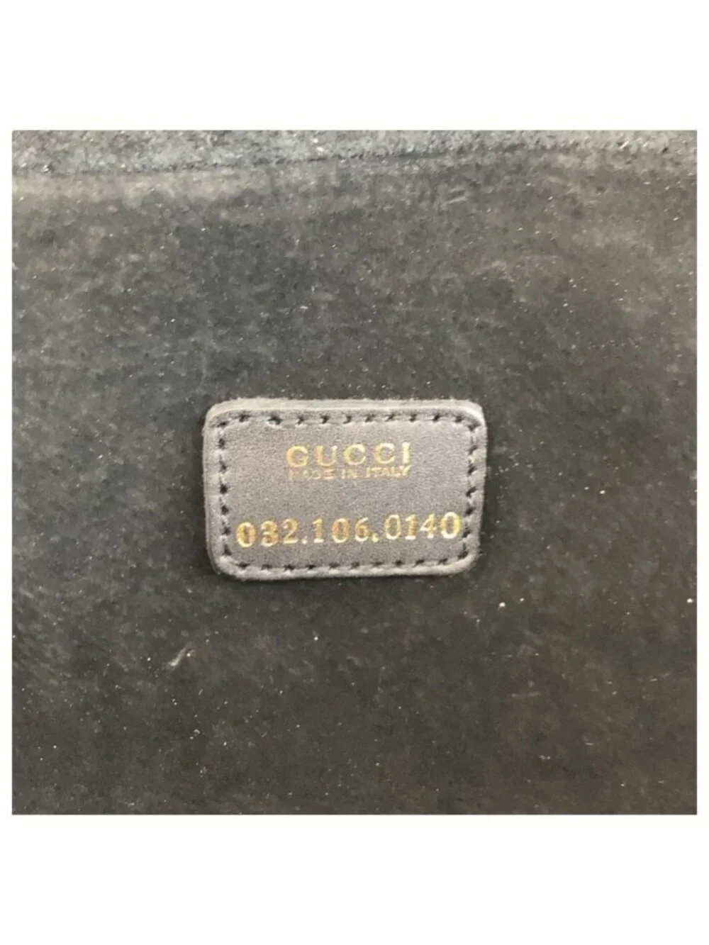 Gucci Horsebit Black Gold Suede Leather 032 106 Vanity Bag